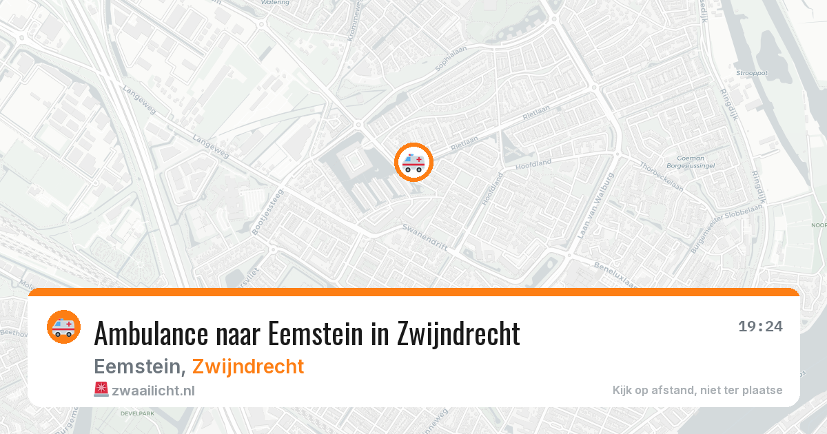Ambulance naar Eemstein in Zwijndrecht — 18 jul 2026