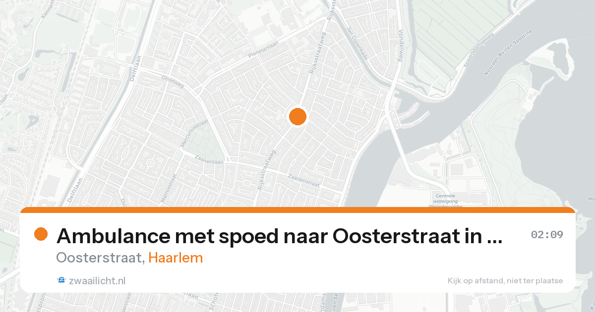 Ambulance met spoed naar Oosterstraat in Haarlem — 16 aug 2026