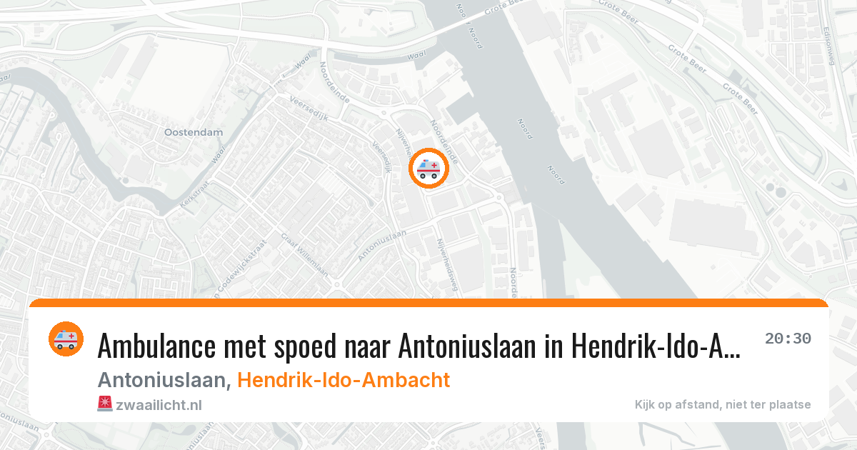 Ambulance met spoed naar Antoniuslaan in Hendrik-Ido-Ambacht — 2 jul 2026