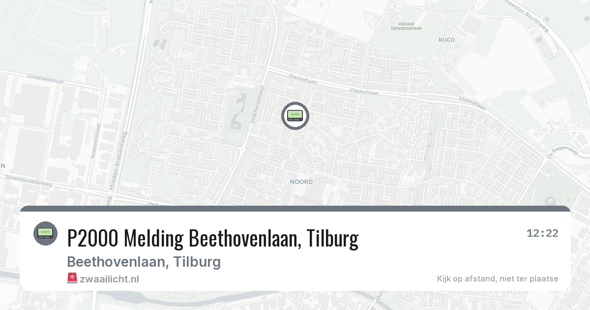 P2000 Melding Beethovenlaan, Tilburg — 21 jun 2026