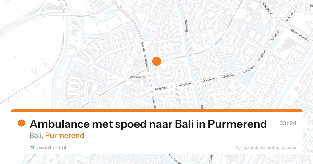 Ambulance met spoed naar Bali in Purmerend — 12 jun 2026