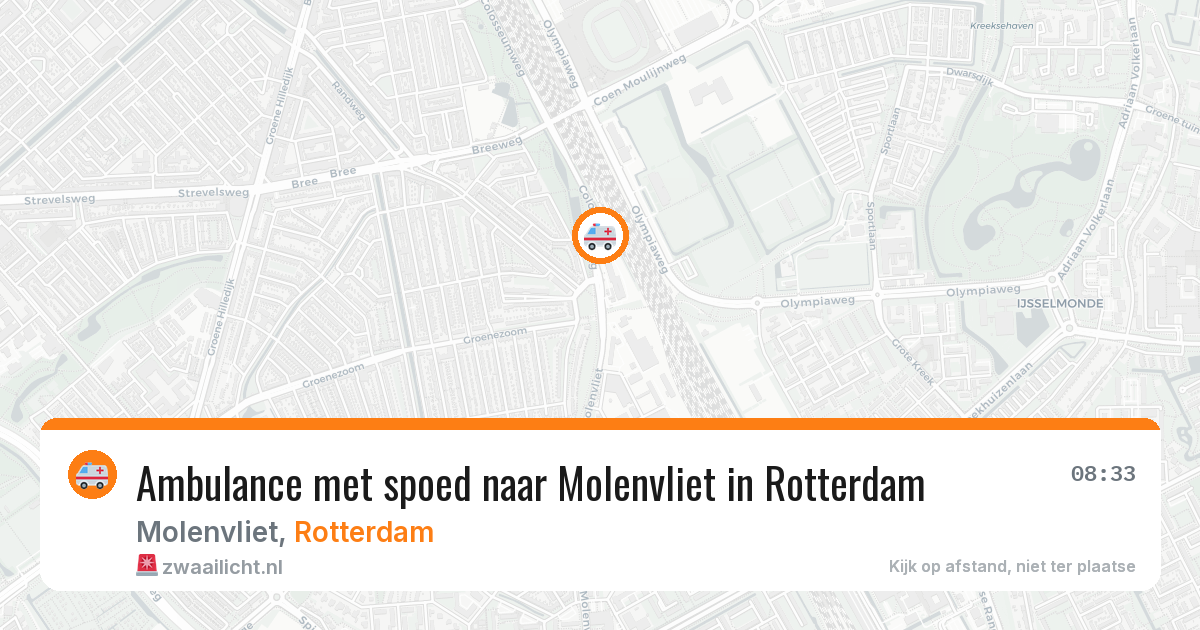 Ambulance met spoed naar Molenvliet in Rotterdam — 19 mrt 2026