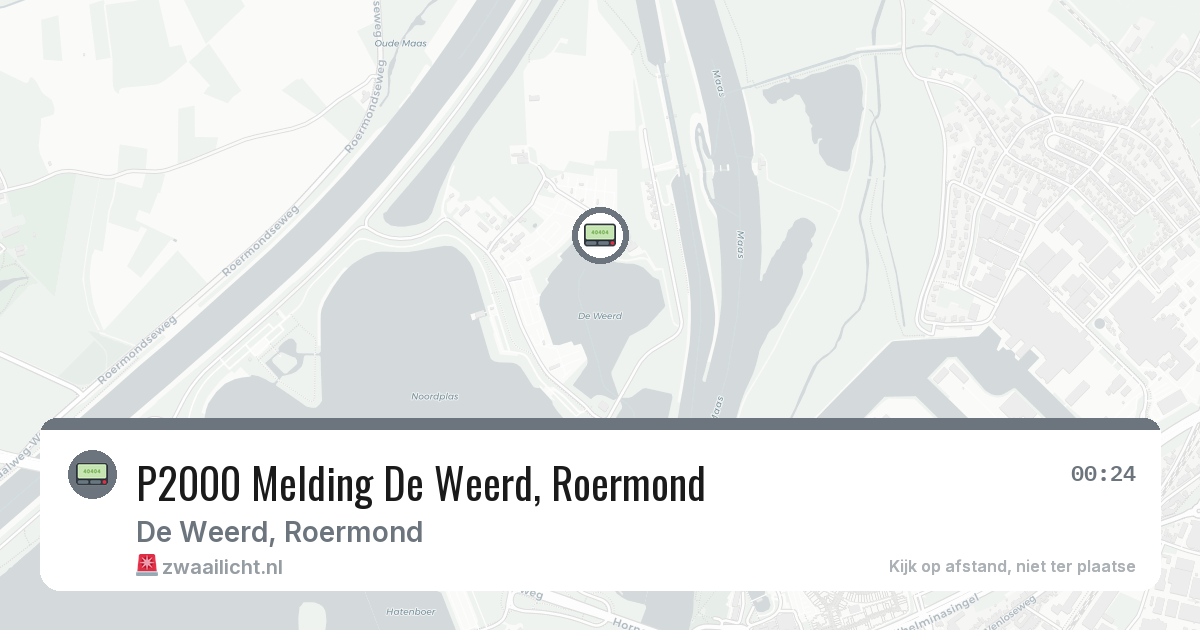P2000 Melding De Weerd, Roermond — 31 jul 2026