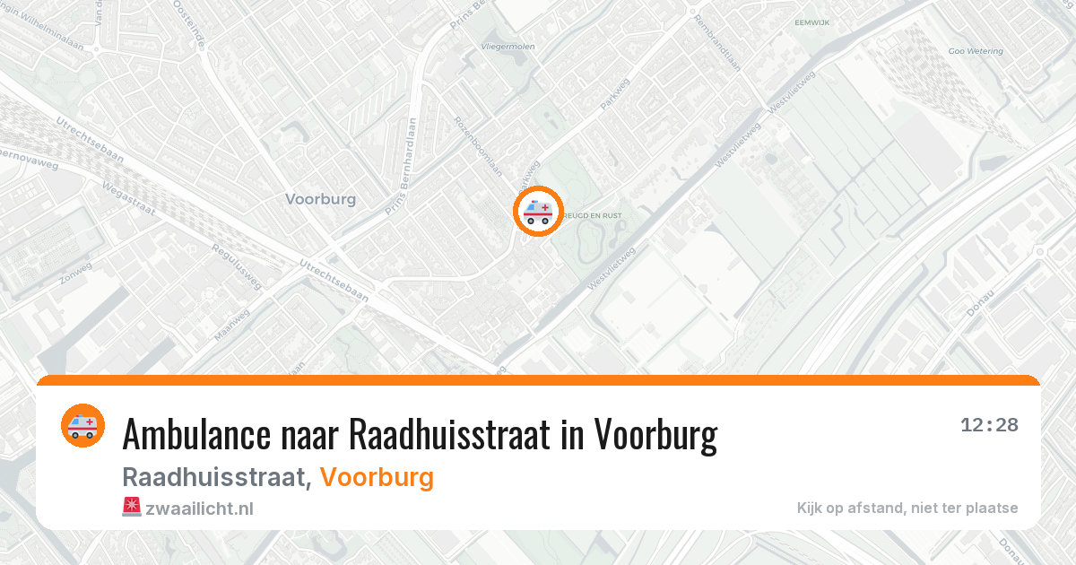 Ambulance naar Raadhuisstraat in Voorburg — 13 aug 2026