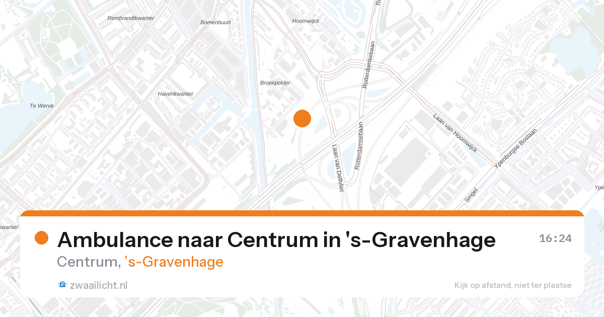 Ambulance naar Centrum in 's-Gravenhage — 27 aug 2026