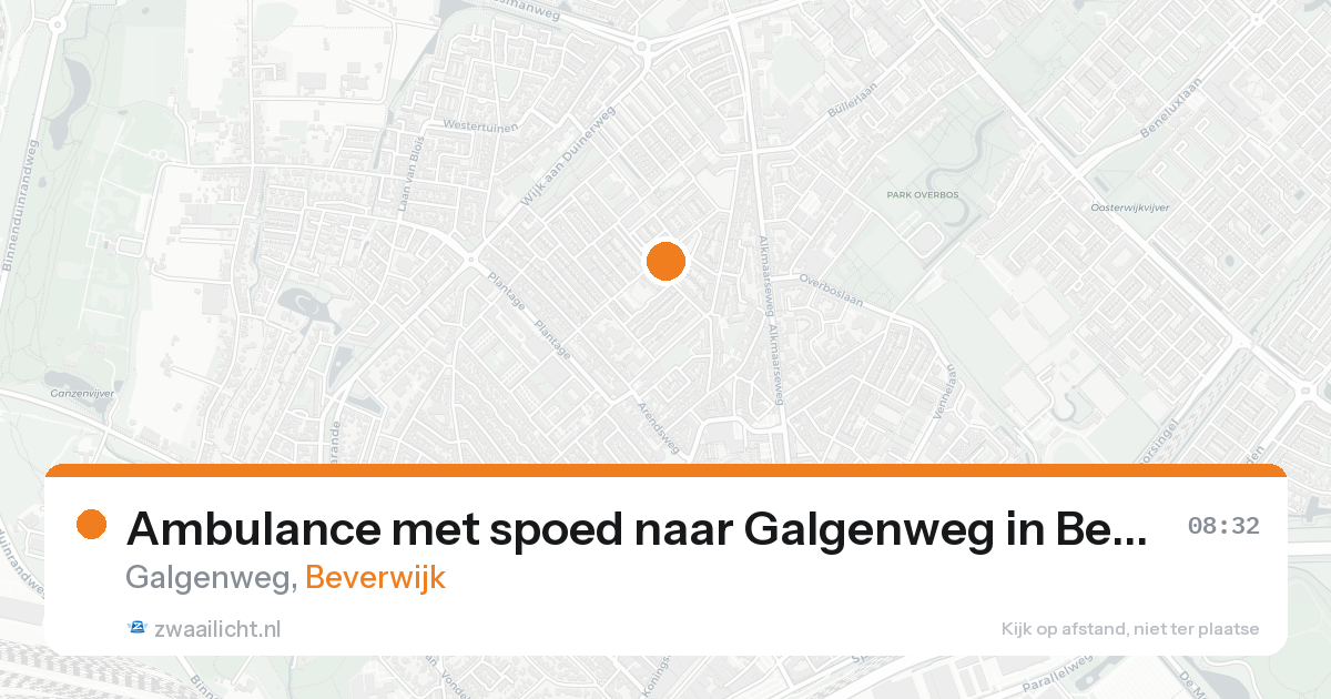 Ambulance met spoed naar Galgenweg in Beverwijk — 25 aug 2026