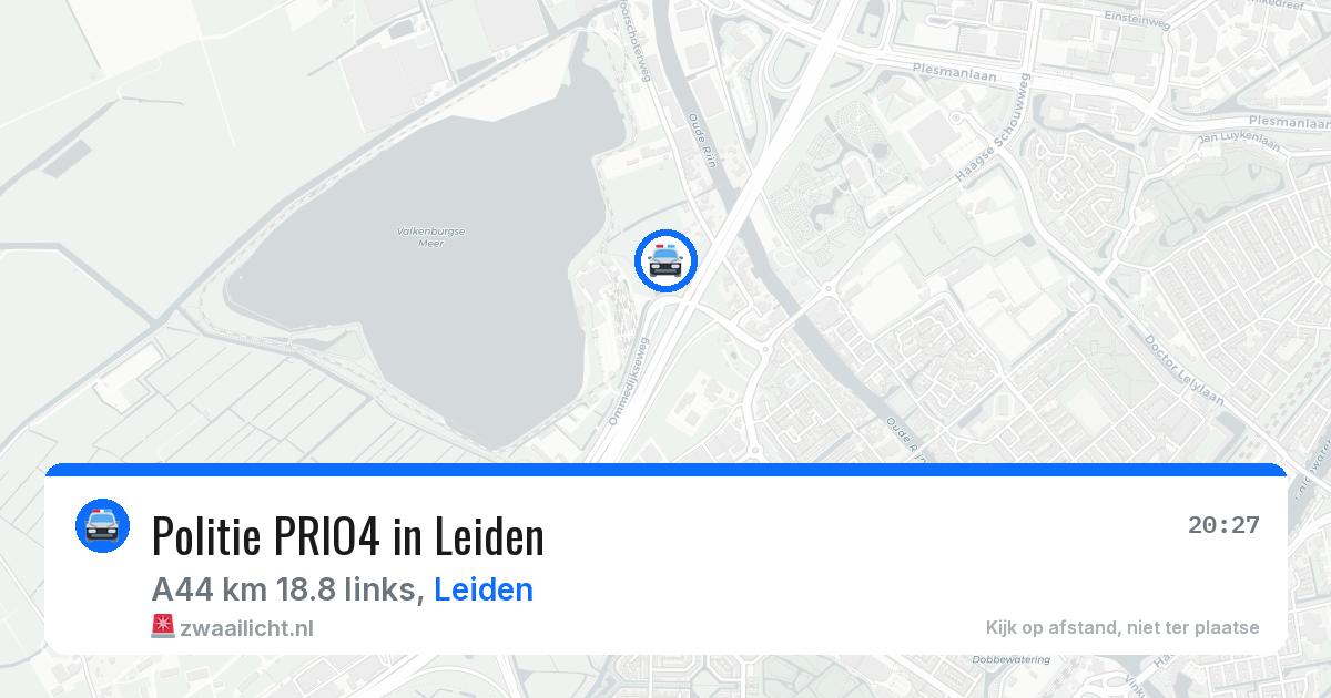 Politie PRIO4 in Leiden — 14 aug 2026 | 🚨 Zwaailicht.nl