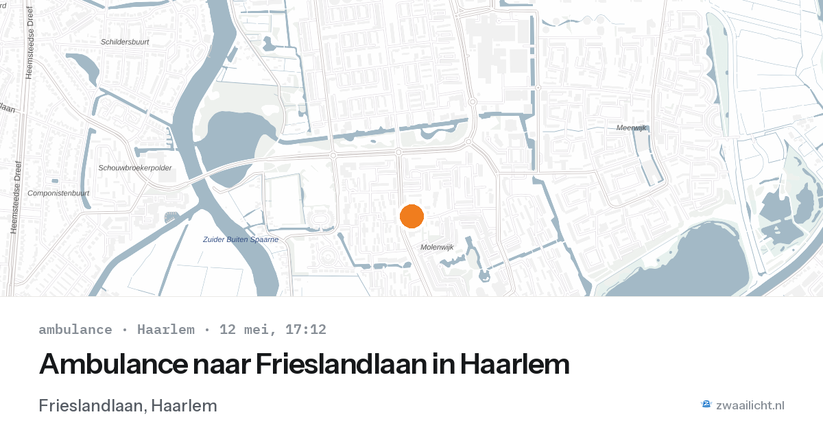 Ambulance naar Frieslandlaan in Haarlem — 12 mei 2026