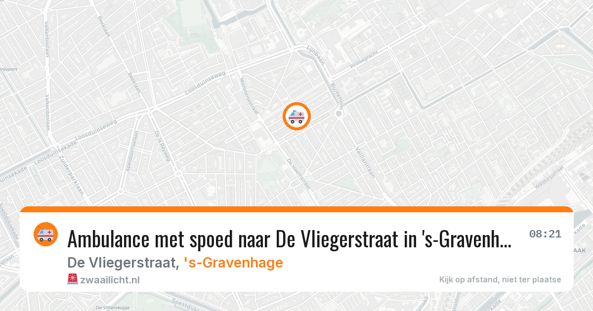 Ambulance met spoed naar De Vliegerstraat in 's-Gravenhage — 13 apr 2026