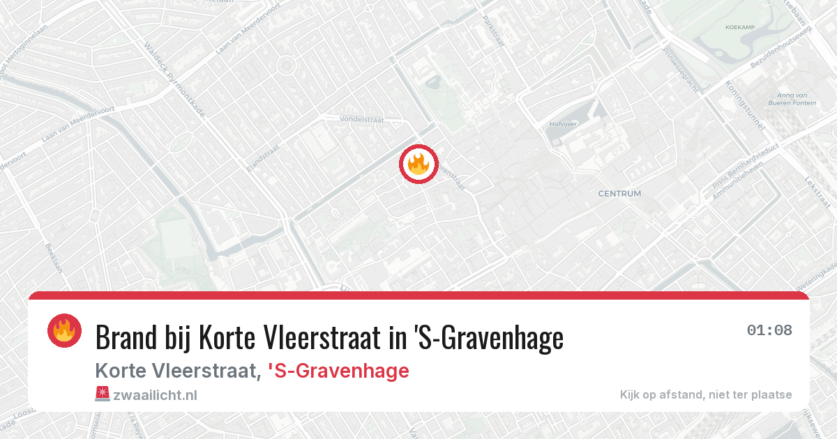 Brand bij Korte Vleerstraat in 'S-Gravenhage — 12 mrt 2026