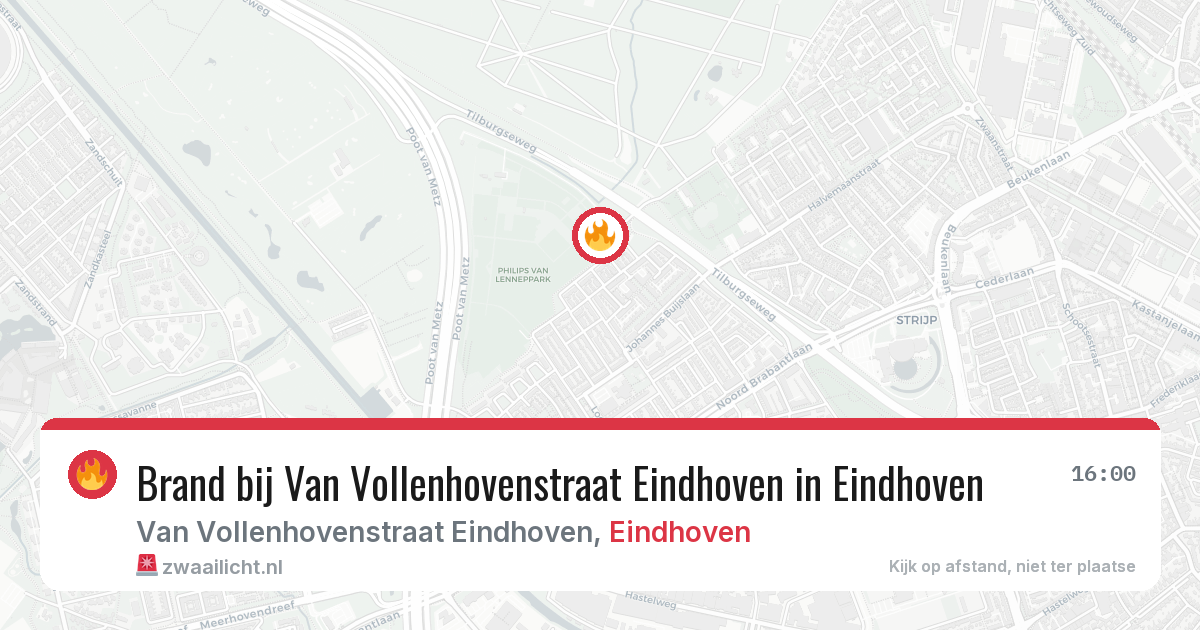 Brand bij Van Vollenhovenstraat Eindhoven in Eindhoven — 7 apr 2026