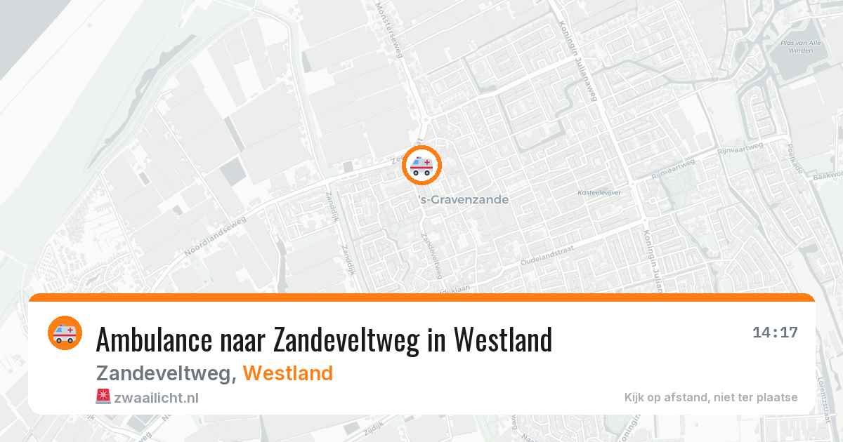 Ambulance naar Zandeveltweg in Westland — 11 aug 2026