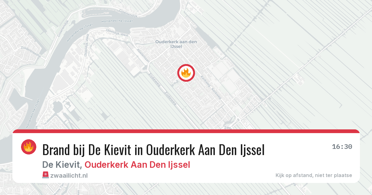 Brand bij De Kievit in Ouderkerk Aan Den Ijssel — 23 jun 2026