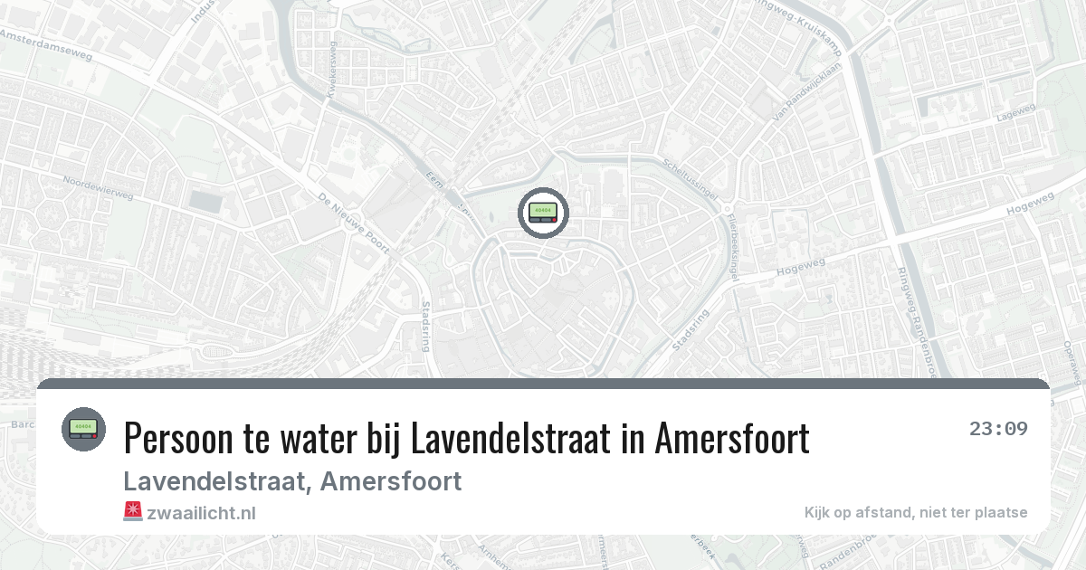 Persoon te water bij Lavendelstraat in Amersfoort — 27 feb 2026