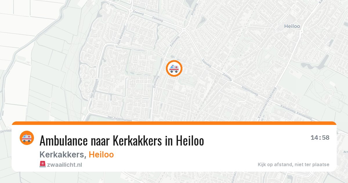 Ambulance naar Kerkakkers in Heiloo — 6 aug 2026