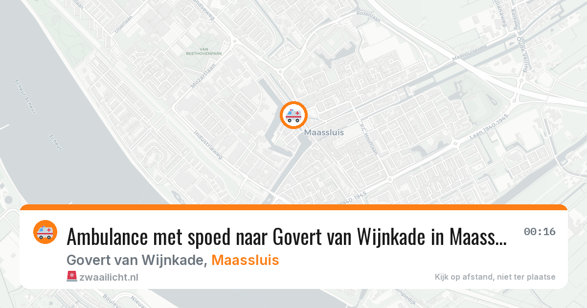 Ambulance met spoed naar Govert van Wijnkade in Maassluis — 22 mei 2026