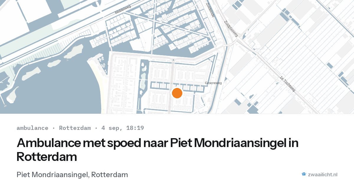 Ambulance met spoed naar Piet Mondriaansingel in Rotterdam — 4 sep 2026