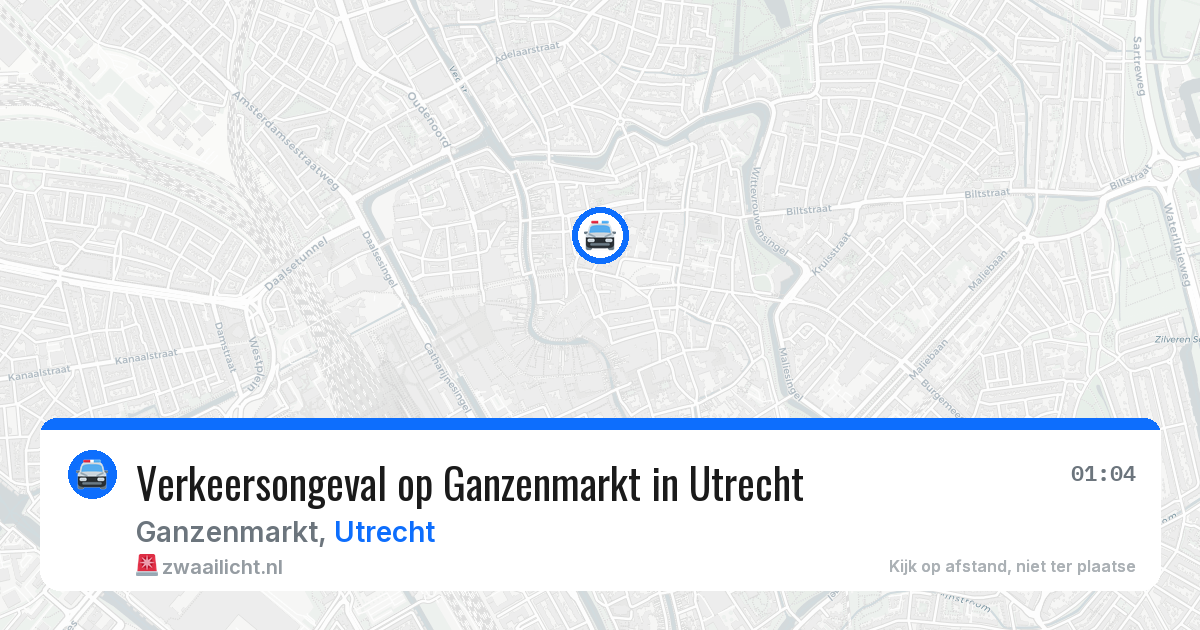Verkeersongeval op Ganzenmarkt in Utrecht — 24 mrt 2026