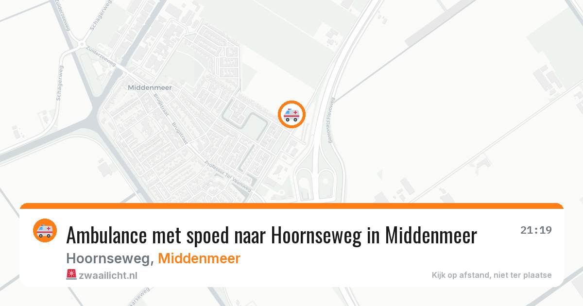 Ambulance met spoed naar Hoornseweg in Middenmeer — 14 mrt 2026