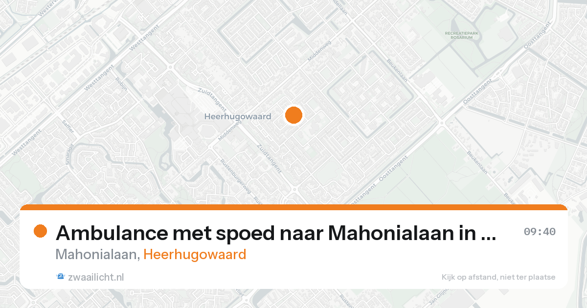 Ambulance met spoed naar Mahonialaan in Heerhugowaard — 30 mei 2026