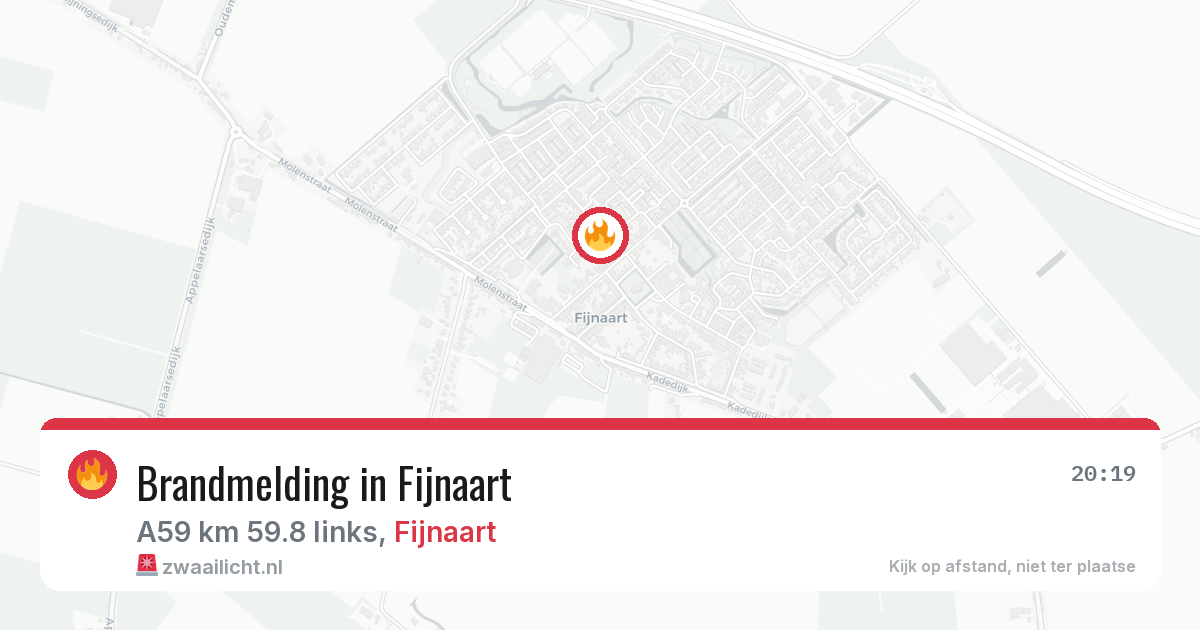 Brandmelding in Fijnaart — 10 jul 2026