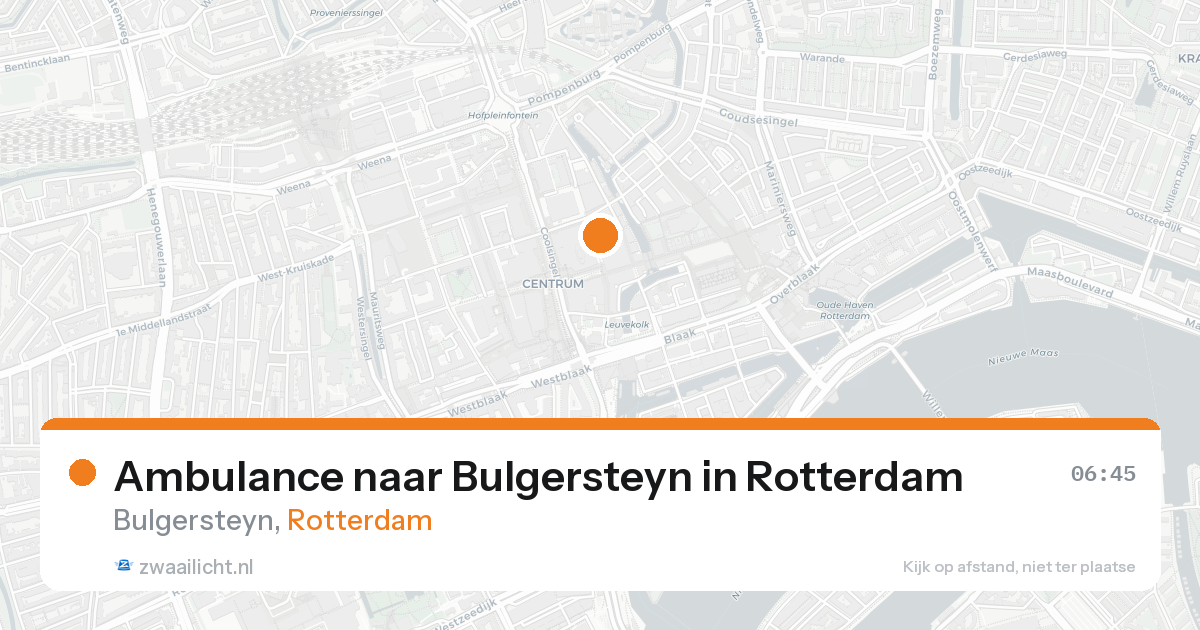 Ambulance naar Bulgersteyn in Rotterdam — 4 jul 2026