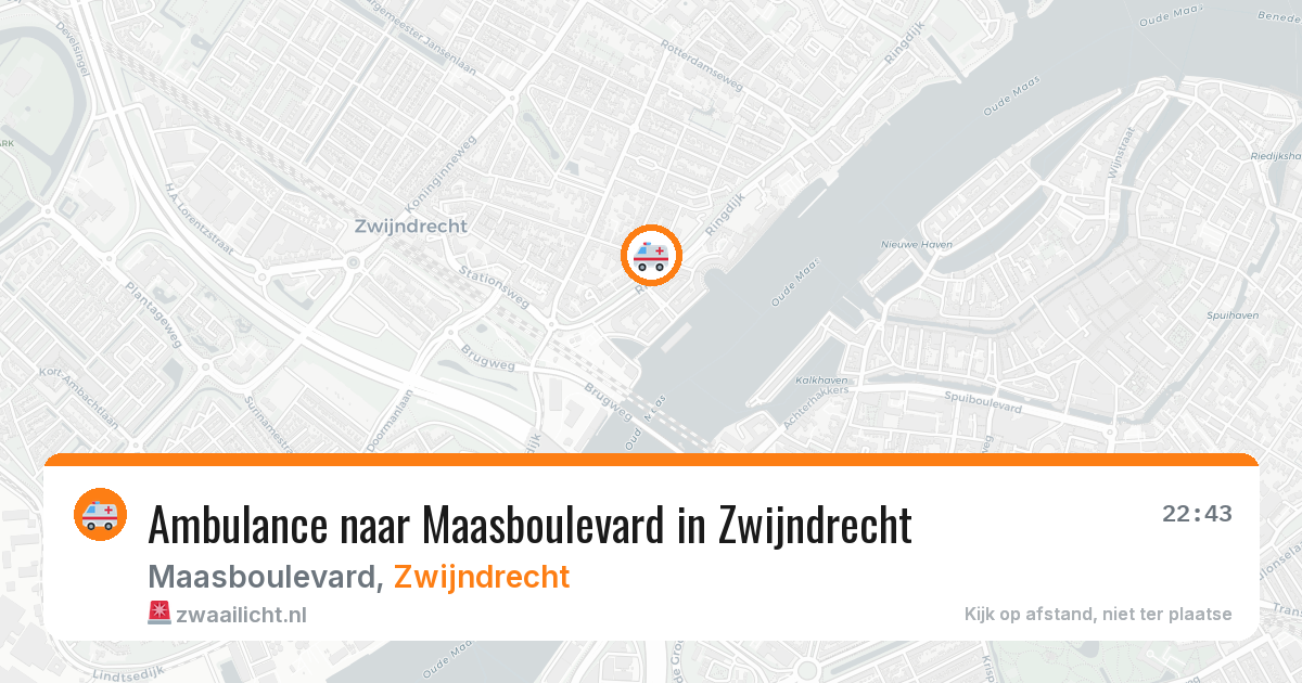 Ambulance naar Maasboulevard in Zwijndrecht — 12 jun 2026