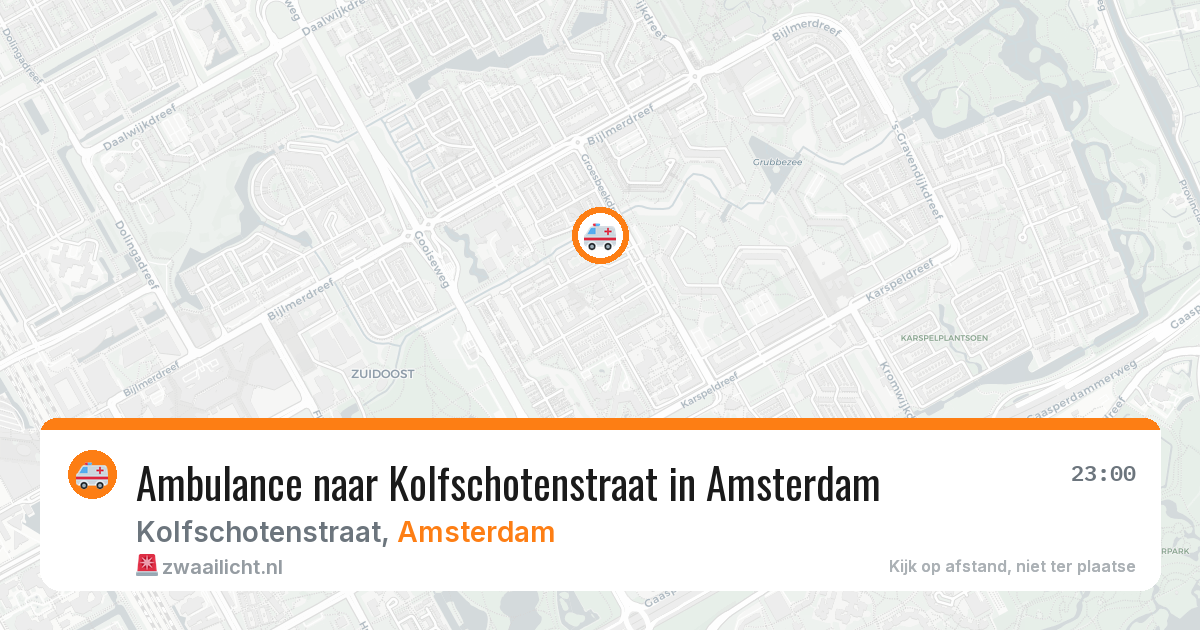 Ambulance naar Kolfschotenstraat in Amsterdam — 12 aug 2026