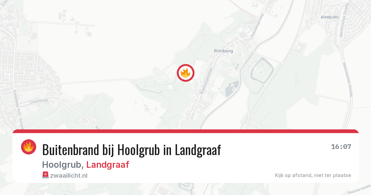 Buitenbrand bij Hoolgrub in Landgraaf — 5 jul 2026
