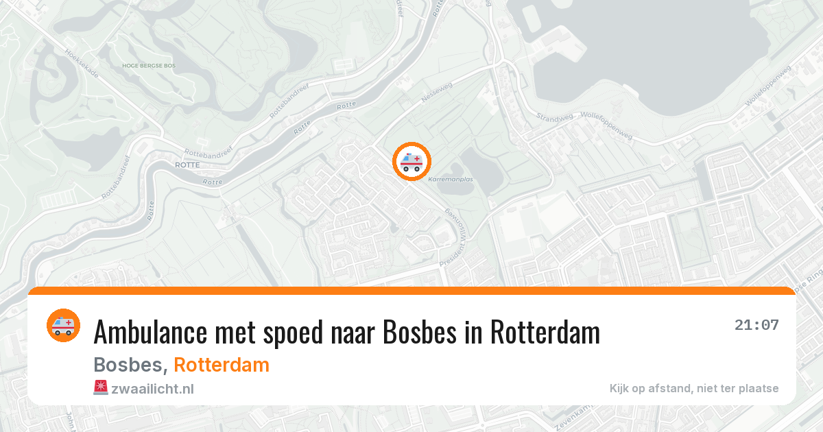 Ambulance met spoed naar Bosbes in Rotterdam — 16 jun 2026