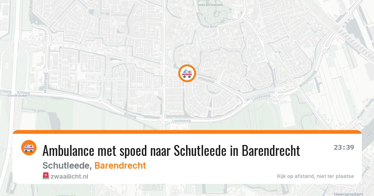 Ambulance met spoed naar Schutleede in Barendrecht — 19 apr 2026