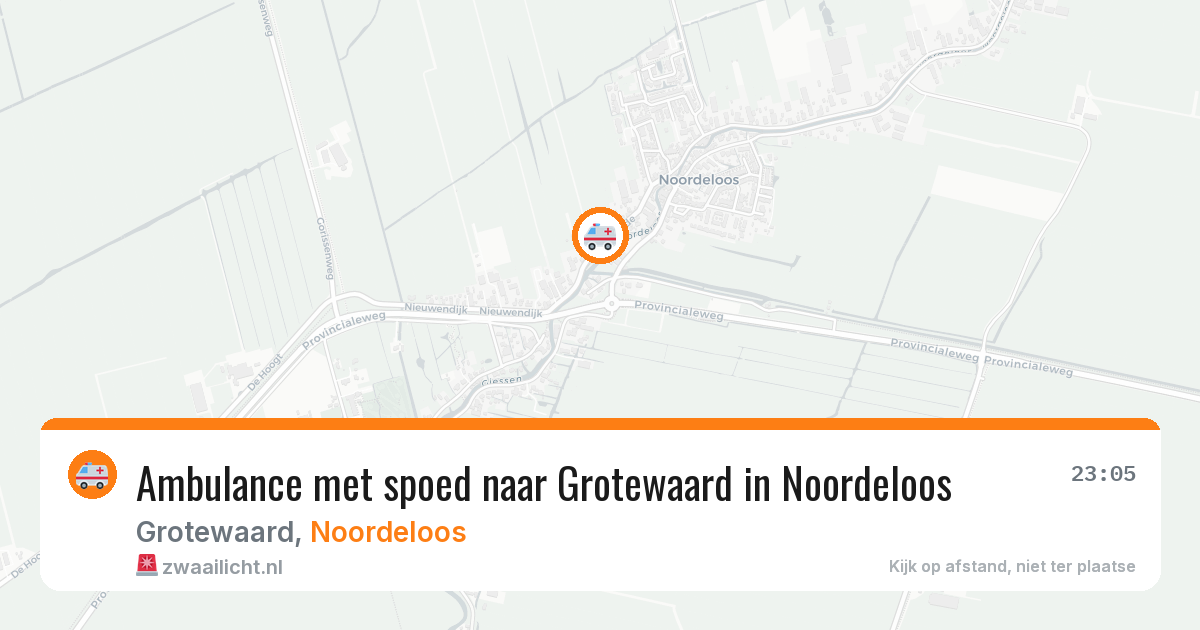 Ambulance met spoed naar Grotewaard in Noordeloos — 4 jul 2026