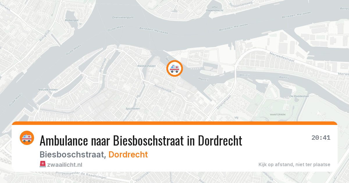 Ambulance naar Biesboschstraat in Dordrecht — 26 jun 2026