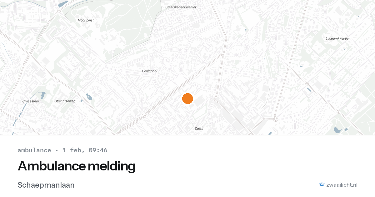 Ambulance melding — 1 feb 2026