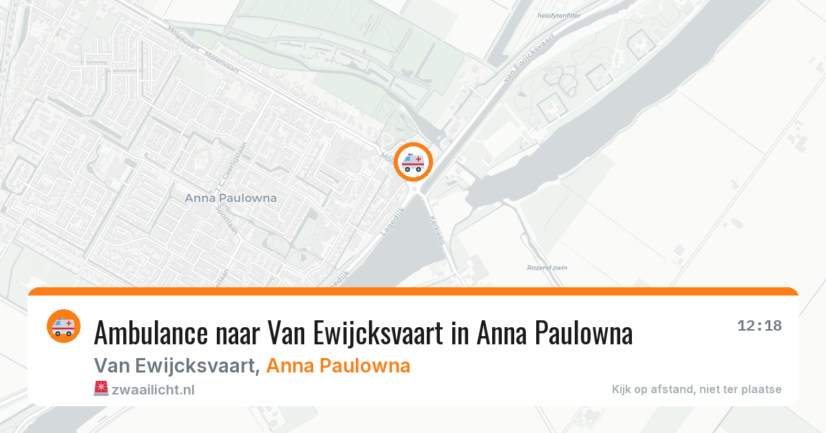 Ambulance naar Van Ewijcksvaart in Anna Paulowna — 20 jul 2026