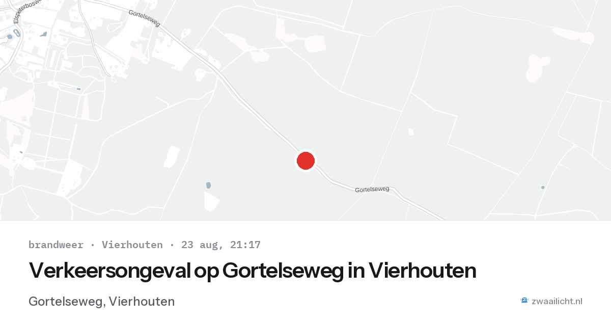 Verkeersongeval op Gortelseweg in Vierhouten — 23 aug 2026
