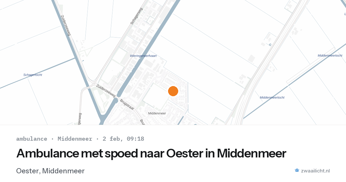 Ambulance met spoed naar Oester in Middenmeer — 2 feb 2026