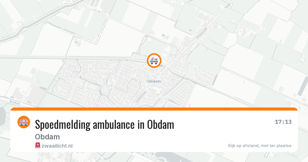 Spoedmelding ambulance in Obdam — 5 apr 2026