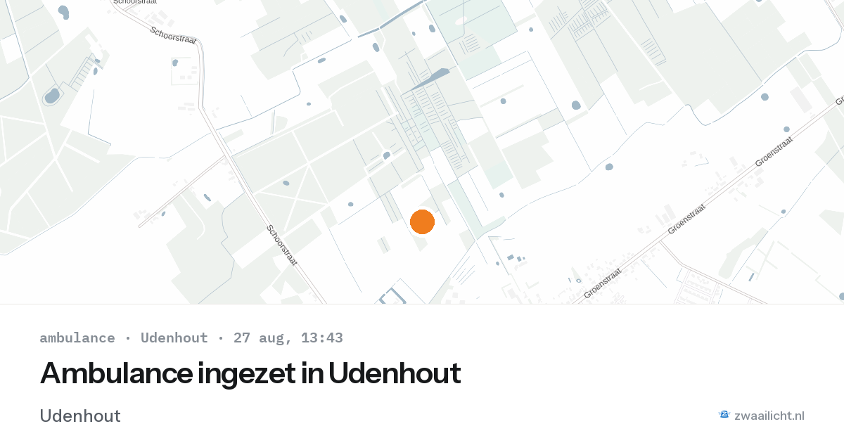 Ambulance ingezet in Udenhout — 27 aug 2026