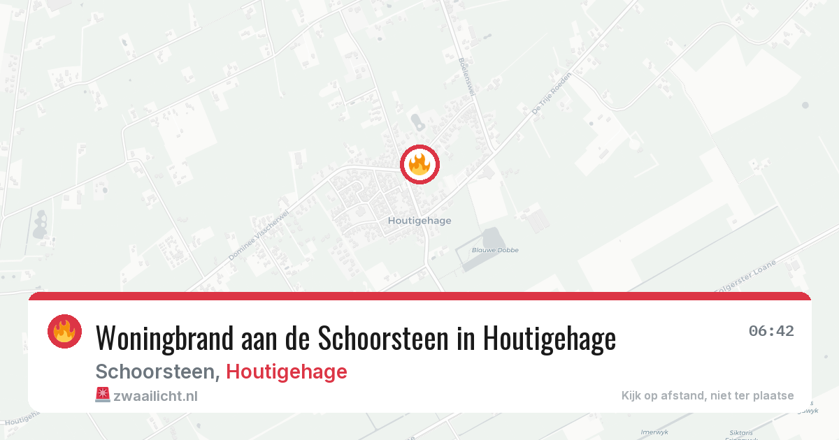 Woningbrand aan de Schoorsteen in Houtigehage — 6 mei 2026