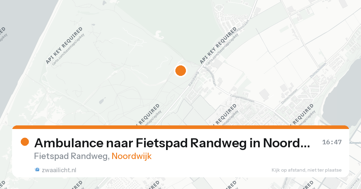 Ambulance naar Fietspad Randweg in Noordwijk — 26 aug 2026