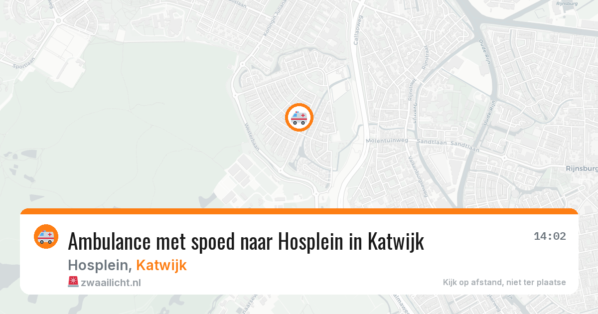 Ambulance met spoed naar Hosplein in Katwijk — 7 jul 2026