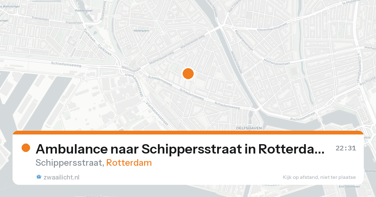 Ambulance naar Schippersstraat in Rotterdam — 13 jul 2026