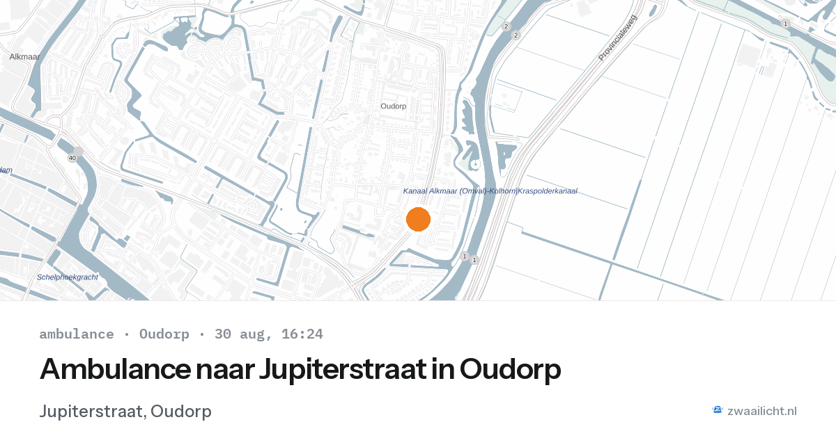 Ambulance naar Jupiterstraat in Oudorp — 30 aug 2026