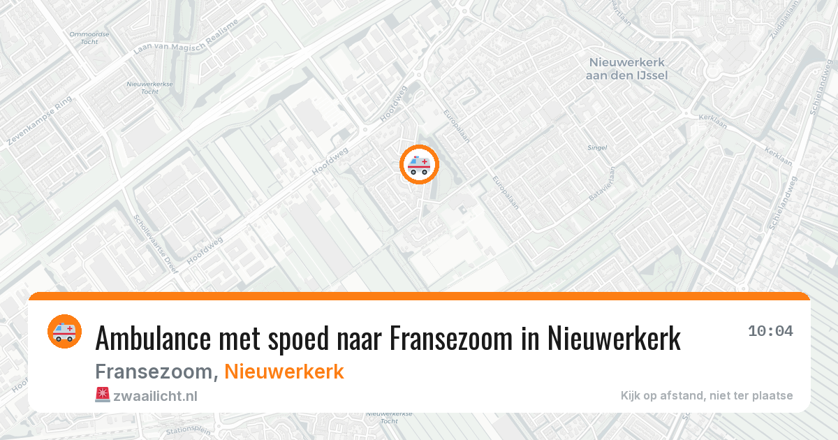 Ambulance met spoed naar Fransezoom in Nieuwerkerk — 4 jul 2026
