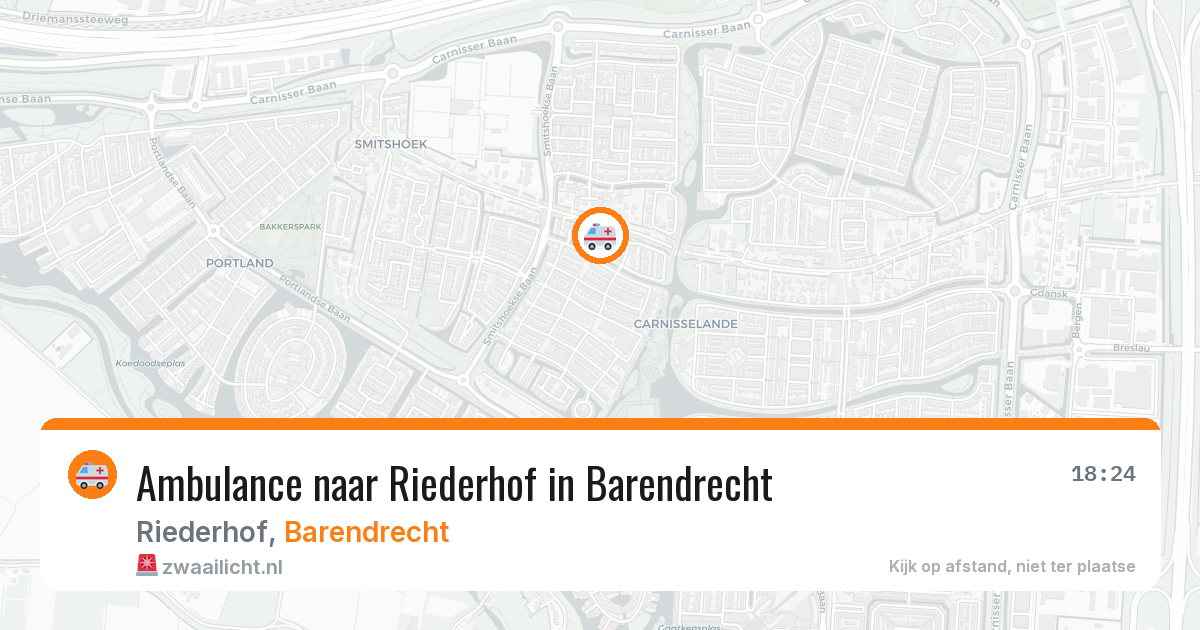 Ambulance naar Riederhof in Barendrecht — 18 jun 2026