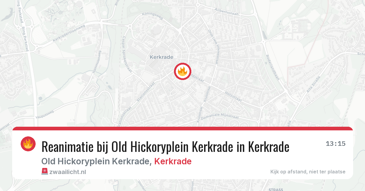 Reanimatie bij Old Hickoryplein Kerkrade in Kerkrade — 26 jun 2026