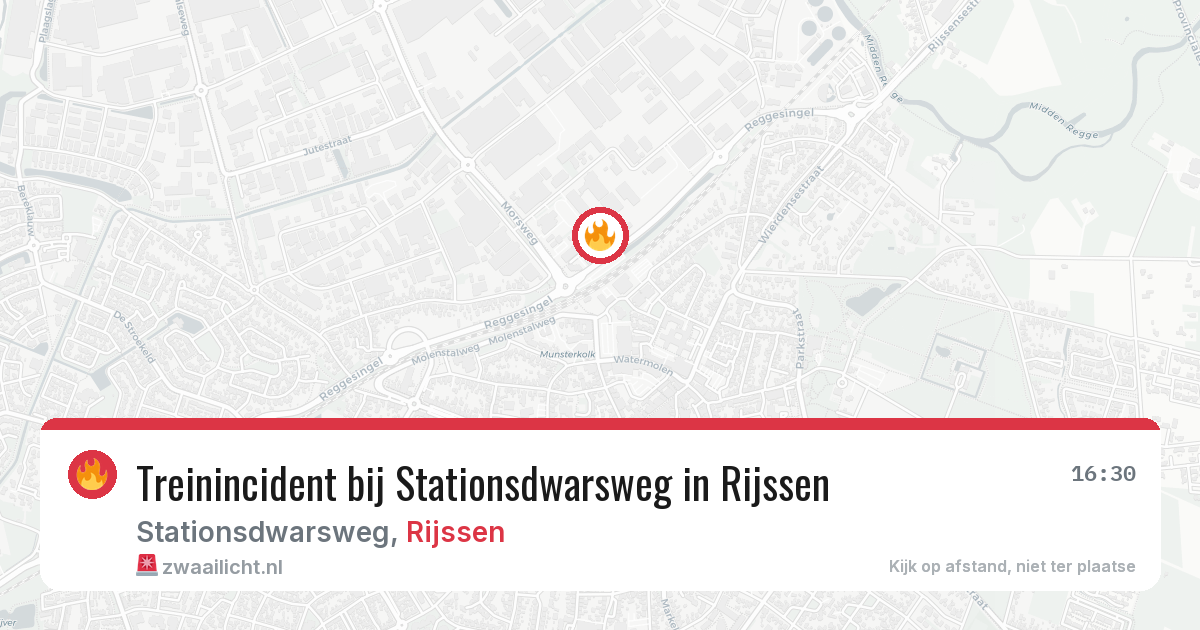 Treinincident bij Stationsdwarsweg in Rijssen — 29 jul 2026