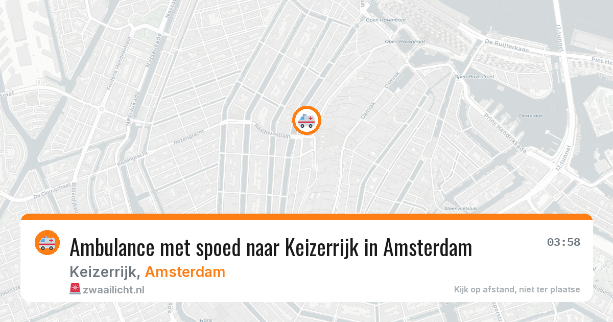 Ambulance met spoed naar Keizerrijk in Amsterdam — 26 apr 2026