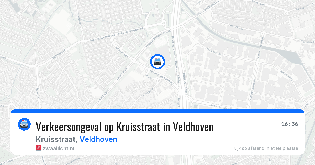 Verkeersongeval op Kruisstraat in Veldhoven — 28 apr 2026
